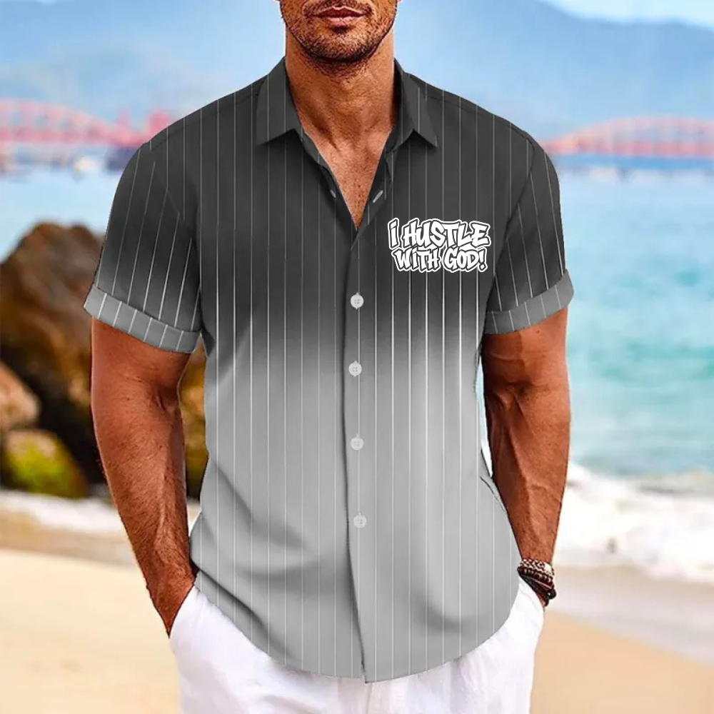 Lapel Button Short Sleeved Shirt