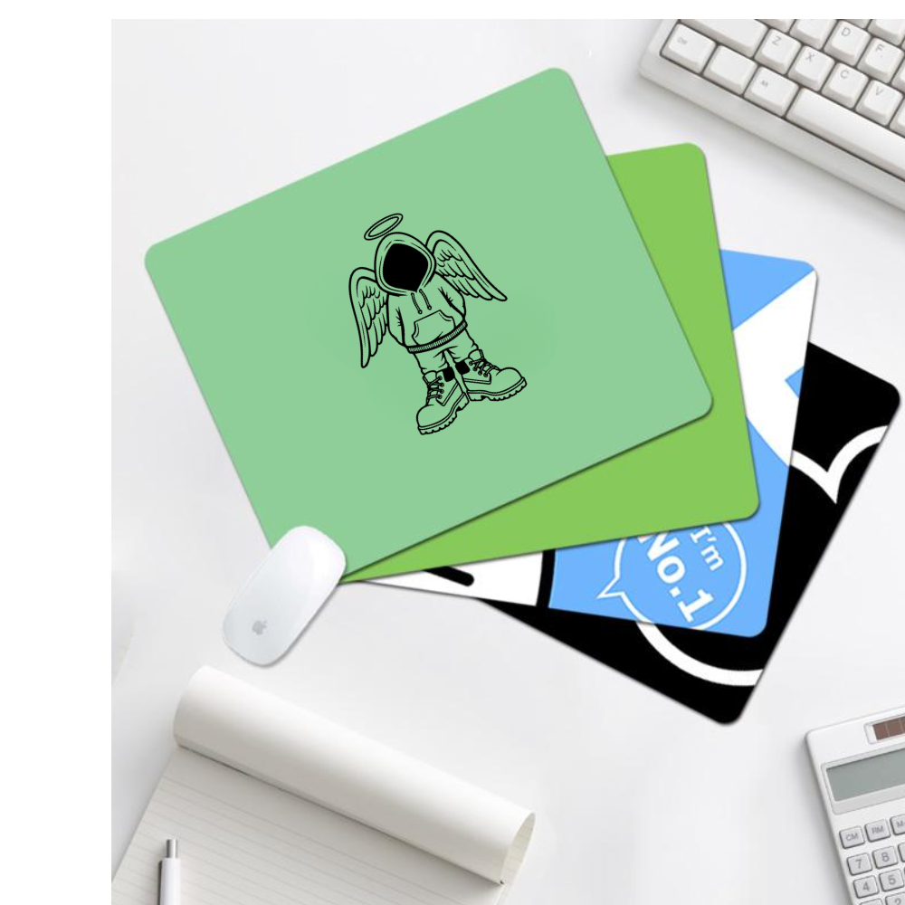 Minimal Angel Hoodie Mousepad