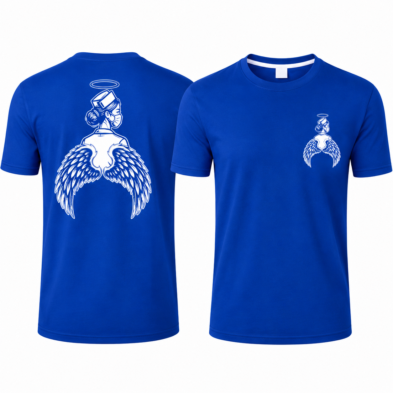Angel Nurse Wings Graphic T-Shirt – Symbolic Print Tee
