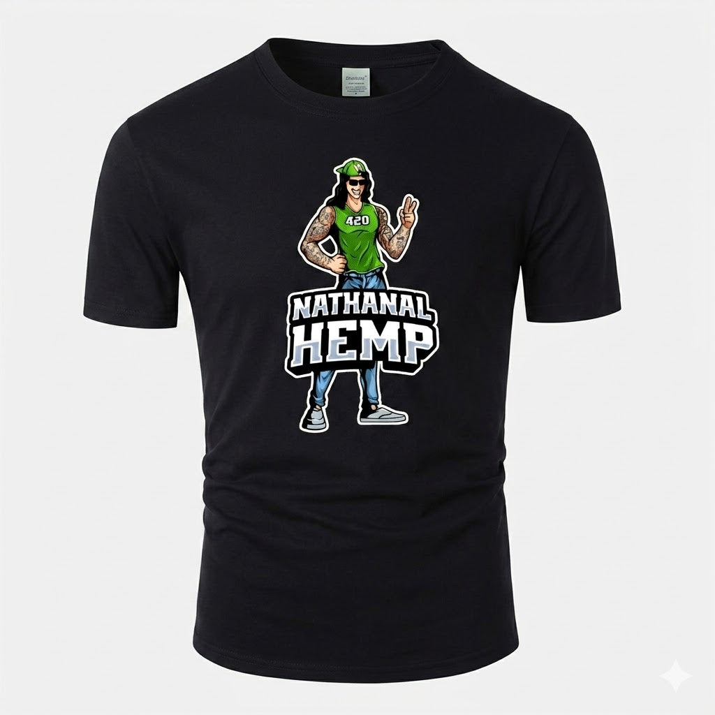 Nathanal Hemp 420 Character Graphic T-Shirt