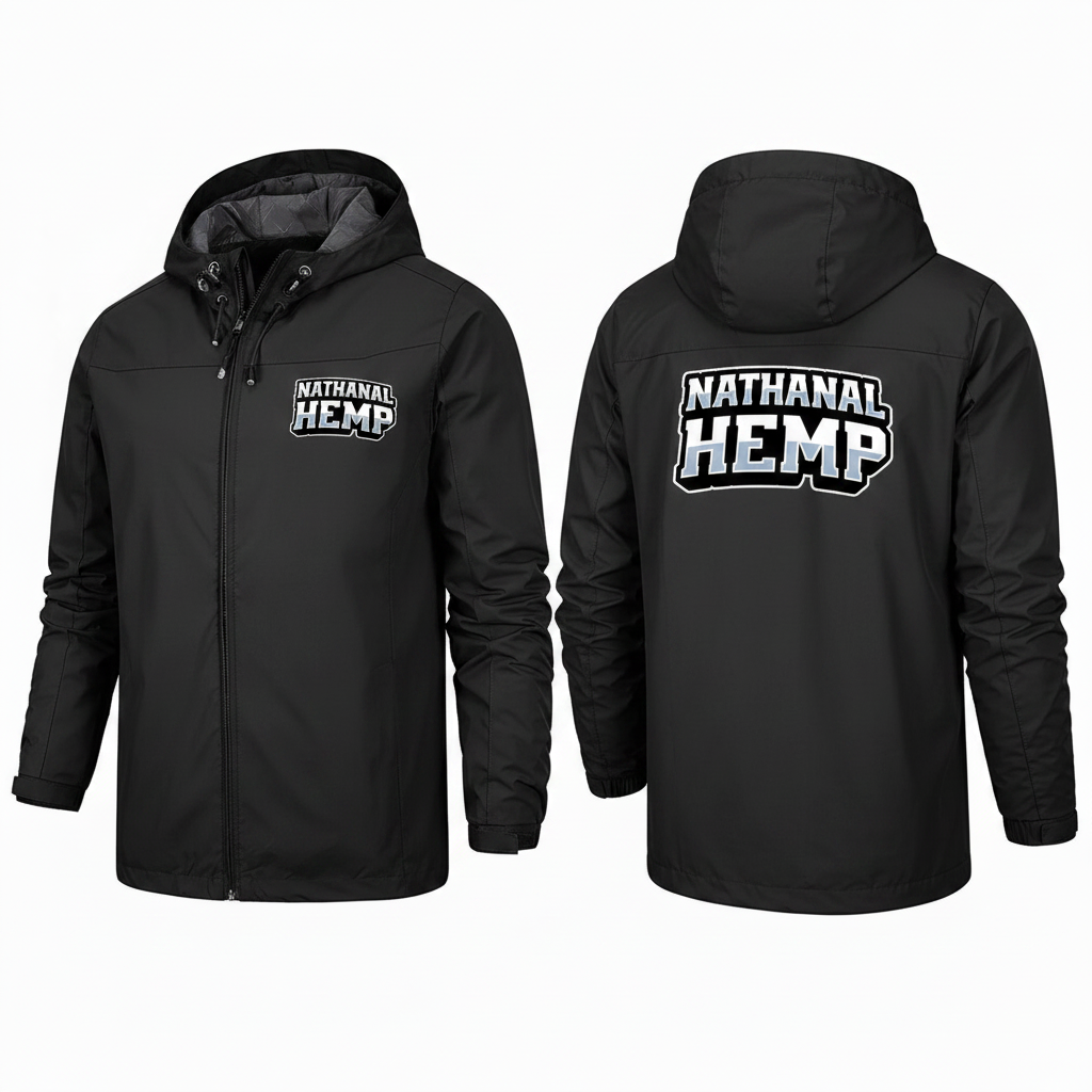 Nathanal Hemp Logo Hooded Jacket