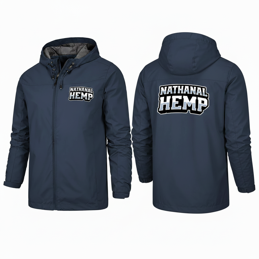 Nathanal Hemp Logo Hooded Jacket