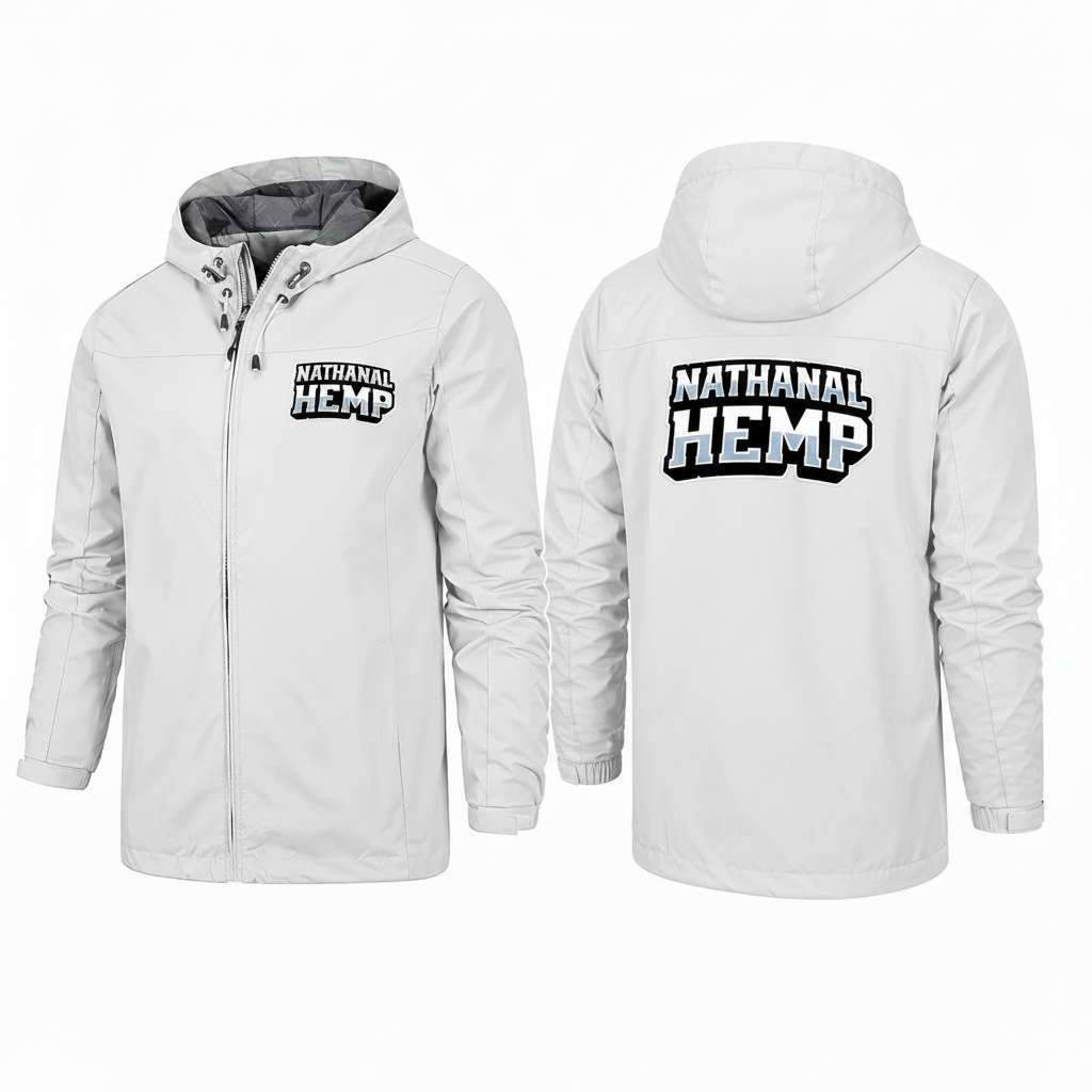Nathanal Hemp Logo Hooded Jacket