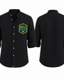 Hustle With God Graphic Linen Button Casual Shirt